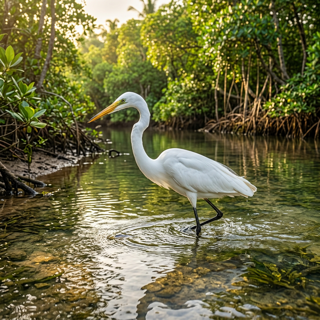 Majestic White Egret / Kokka